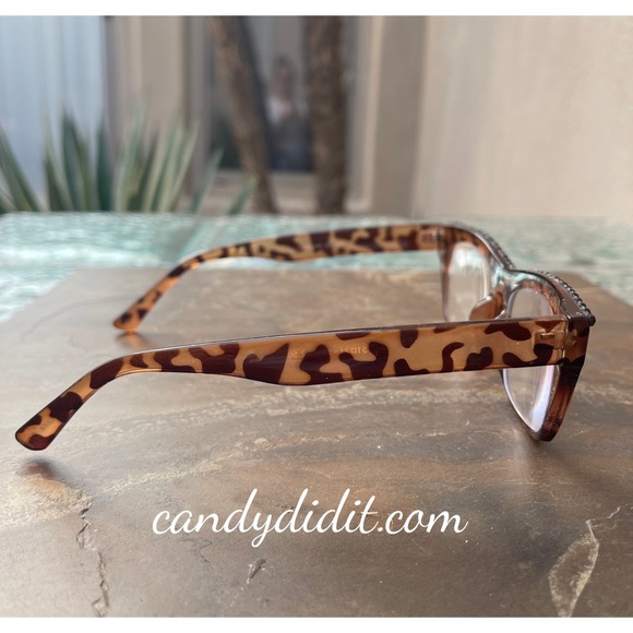 NWT Candy Did It! Brown On Brown Animal Print Bling Readers Strength 2.50 Wit… - Picture 5 of 9
